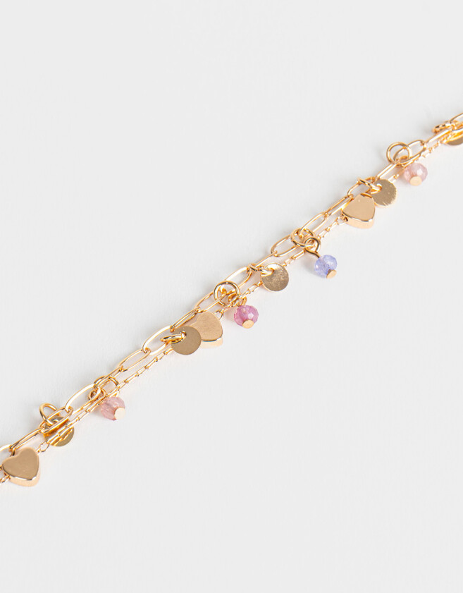 Pulseras Flexibles De metal Pulsera Flexible Multicharm - Dorado
