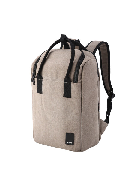 Mochila Matera Porta Laptop Tela Taupe