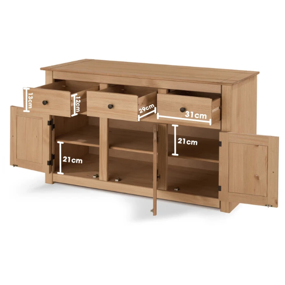 APARADOR TARUMA 100% MADERA MACIZA 3 CAJONES Y 3 PUERTAS – DISEÑO CLÁSICO APARADOR TARUMA 100% MADERA MACIZA 3 CAJONES Y 3 PUERTAS – DISEÑO CLÁSICO