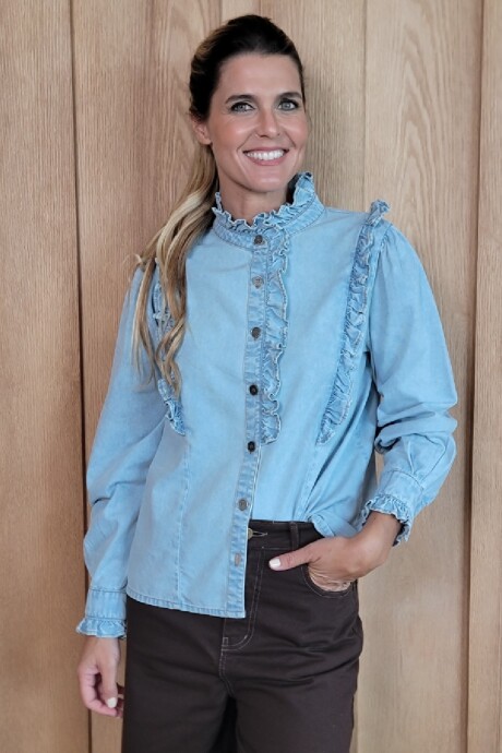 Camisa Uma Denim Celeste