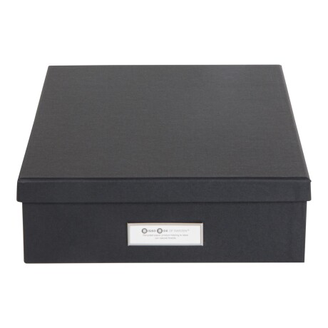 CAJA ORG C/TAPA PAPEL NEGRO OSKAR