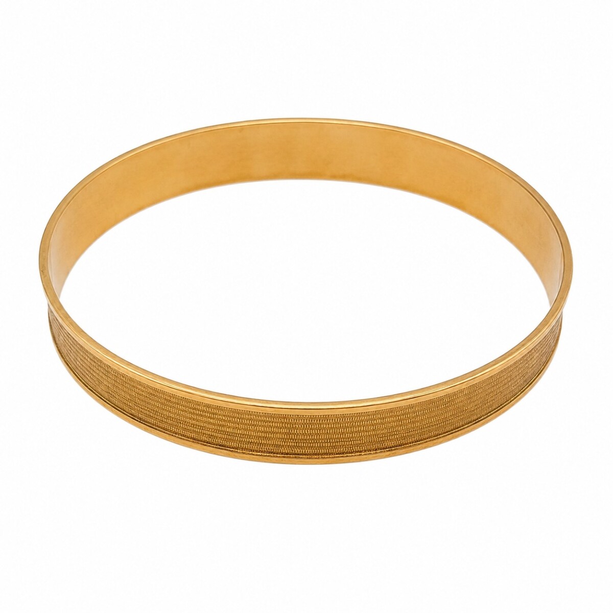 Esclava rayada con borde - Oro bajo - Sin piedra - ES8006 - sinpiedra 