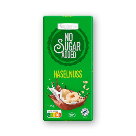 Chocolate con avellanas Frankonja Sin Azucar 80 gr
