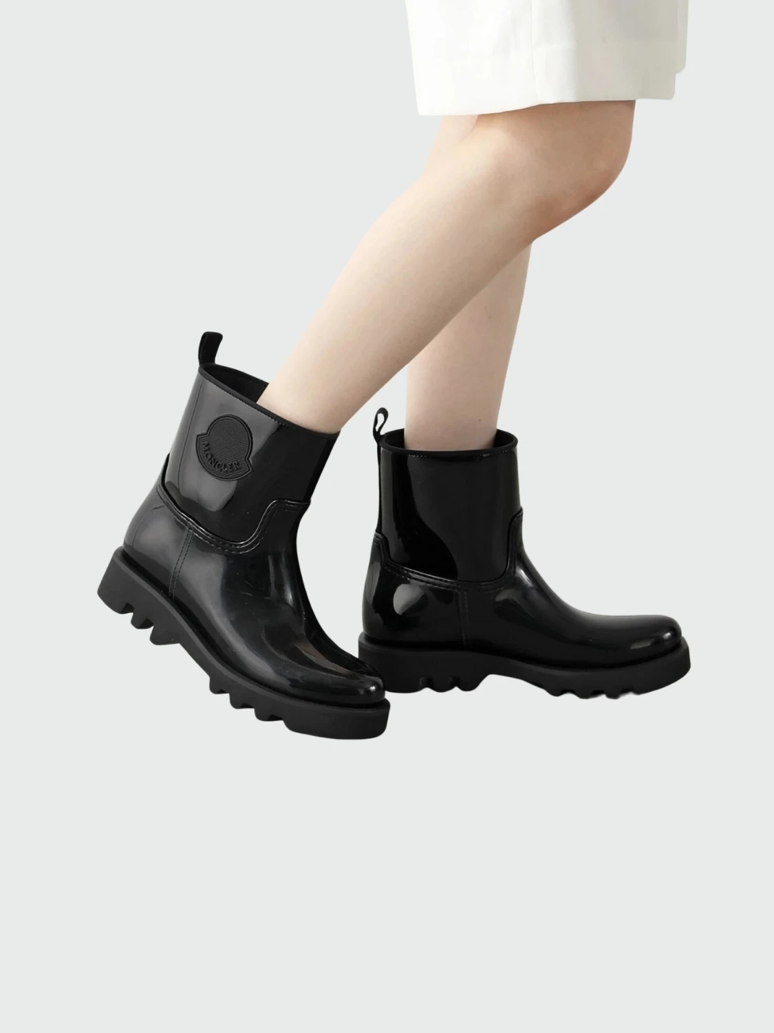 Moncler -Botas de lluvia antideslizantes, Ginette Negro