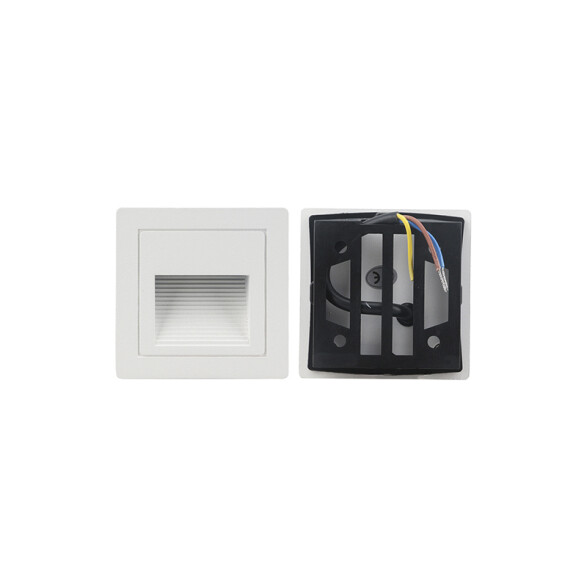 Luminaria de embutir pared LED cálida IP65 84x84mm IX4423