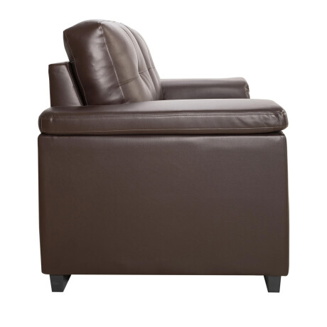 Sillon 3 cuerpos Eco Cuero Luares Chocolate