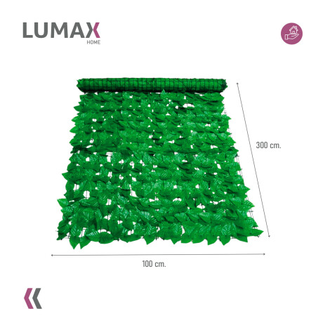 Pack 30 Cercos Artificiales con Diseño de Hojas 3x1mts Verde