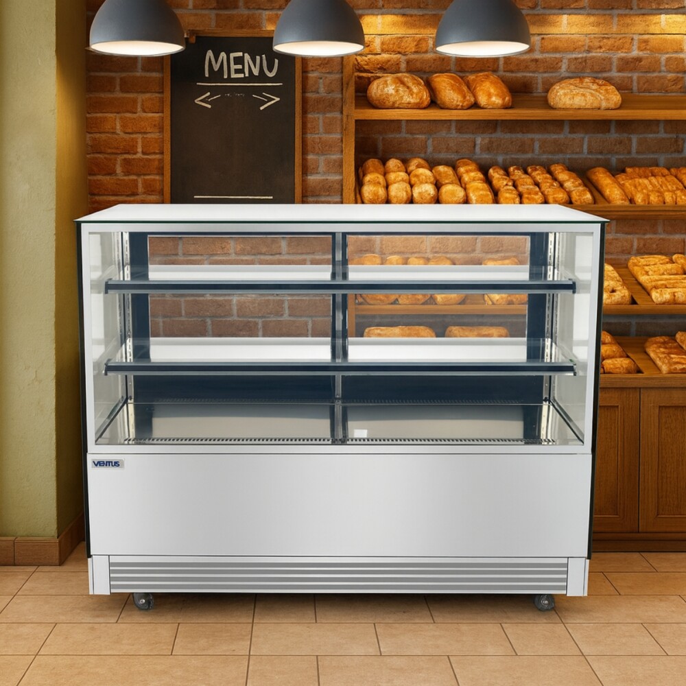 Vitrina Pastelera Recta 578 Litros Refrigerada 2 Repisas Vitrina Pastelera Recta 578 Litros Refrigerada 2 Repisas