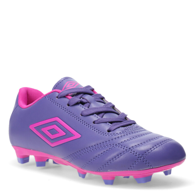 Championes de Fútbol 11 Infantiles Umbro Classico II HG Violeta - Fucsia - Amarillo Fluo