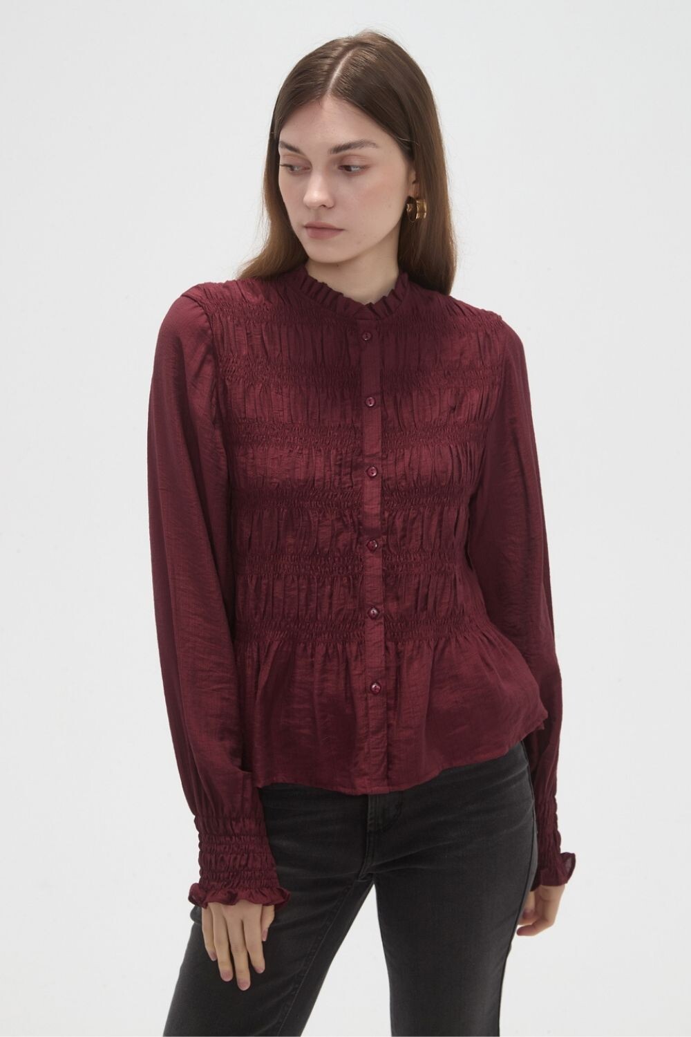 Camisa Olyvar Cereza Oscuro