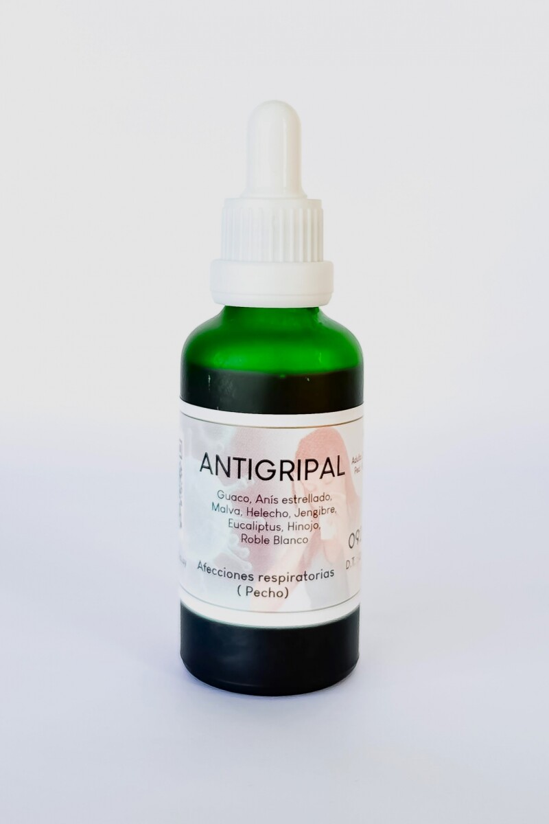Gotas Antigripales (Guaco, Anis, Malva, Helecho, Jengibre, Eucalipto Hinojo y Roble Blanco) · 50ml Gotas Antigripales (Guaco, Anis, Malva, Helecho, Jengibre, Eucalipto Hinojo y Roble Blanco) · 50ml