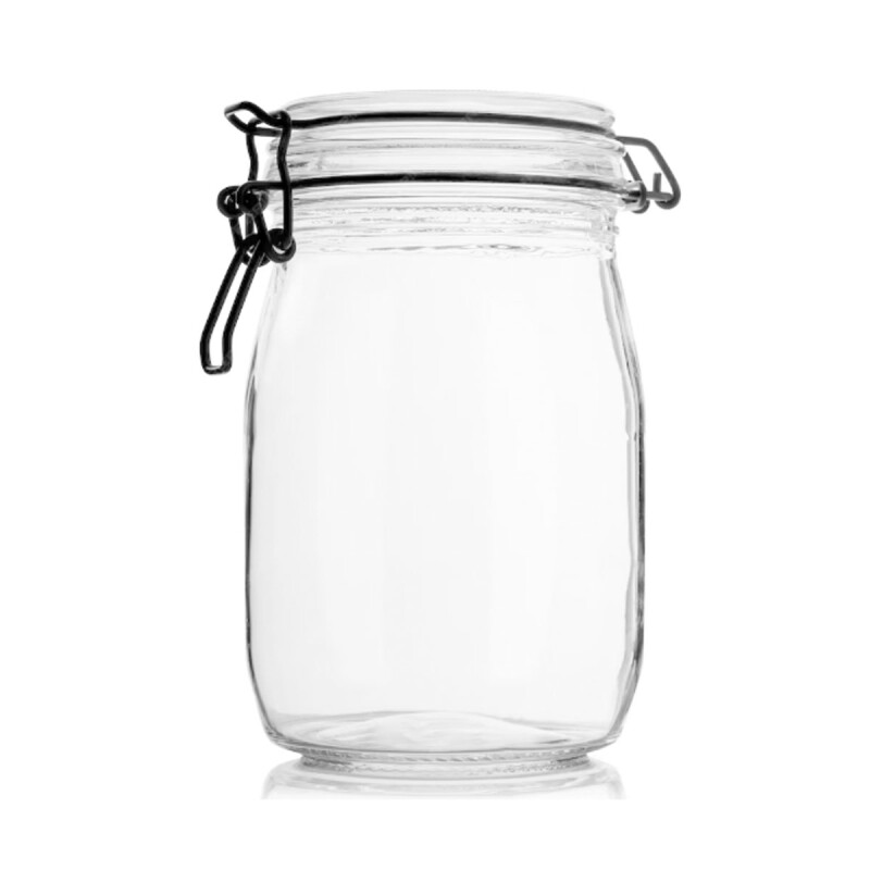 Recipiente de vidrio hermético 1,5 Lts TRANSPARENTE