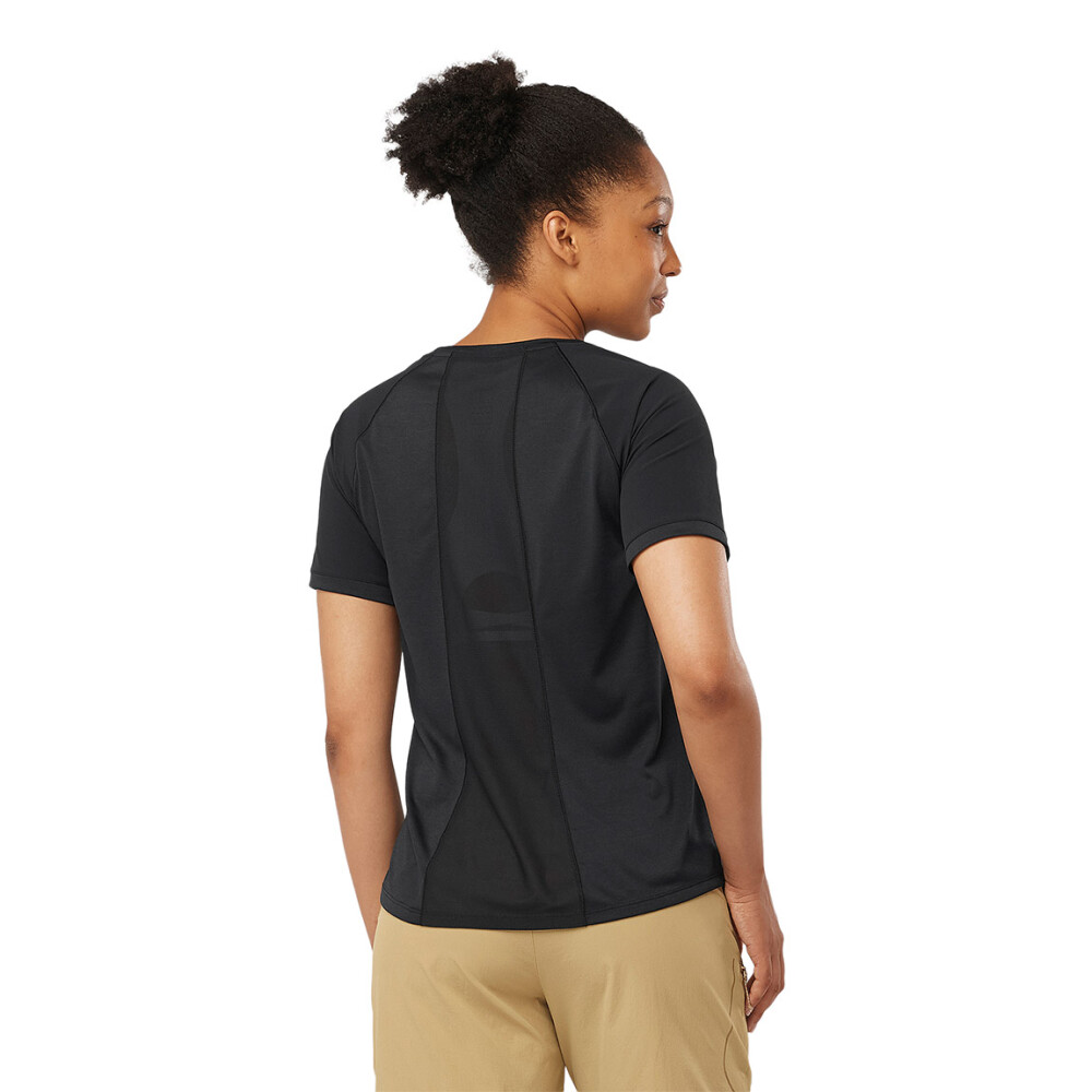 Salomon Remera manga corta Outline SS tee W para Mujer - Negro Negro