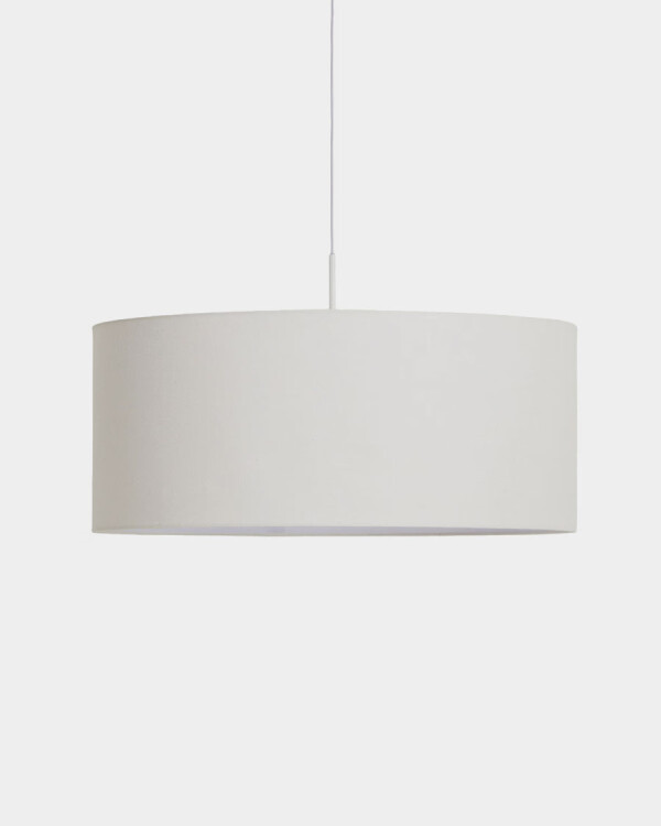 Pantalla para lámpara de techo Niani en algodón color marfil Ø60 cm