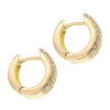 Caravanas de oro amarillo 18k. con brillantes. Caravanas de oro amarillo 18k. con brillantes.