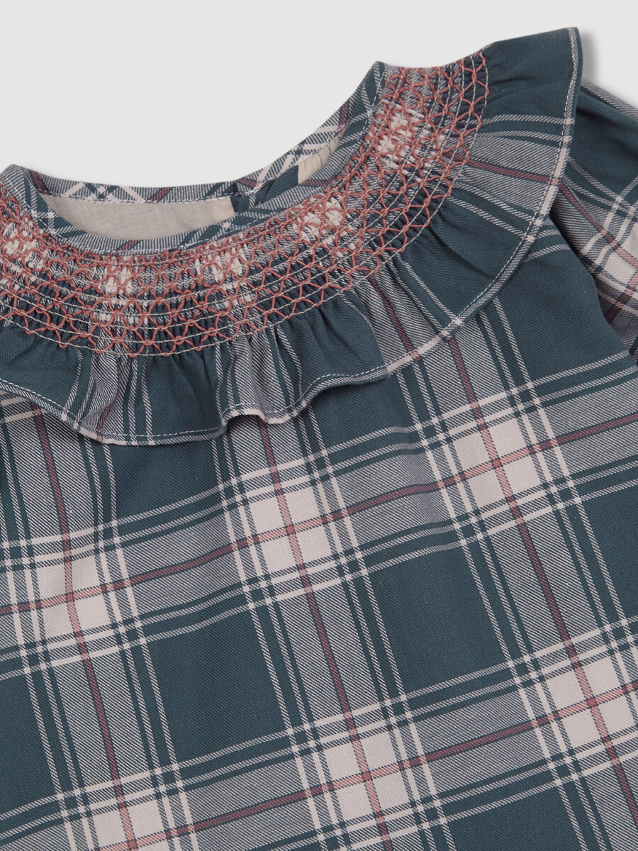 Vestido De Cuadro Escoces Plomo