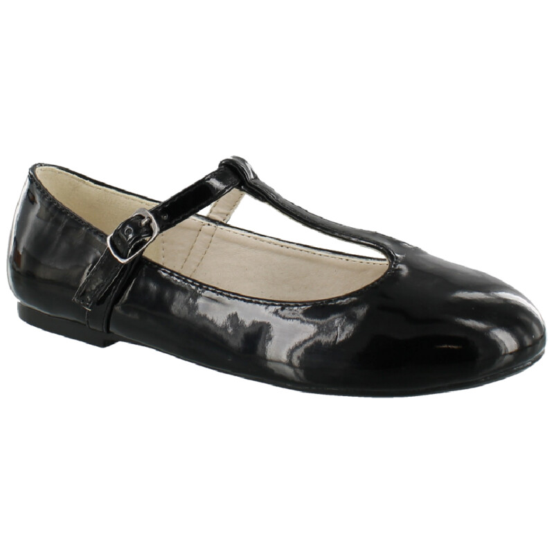 Ballerina de Niños Croco Kids Zapato Gacela Negro (Charol)