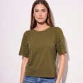 Imagen de Remera Algodón Peinado Y Calados - Oliva