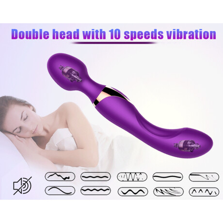 Masajeador Con Doble Motor Recargable USB Violeta