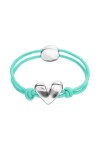 PULSERA DE HILO ELÁSTICO AZUL CON CORAZÓN BAÑADO EN PLATA DE LEY Pulsera