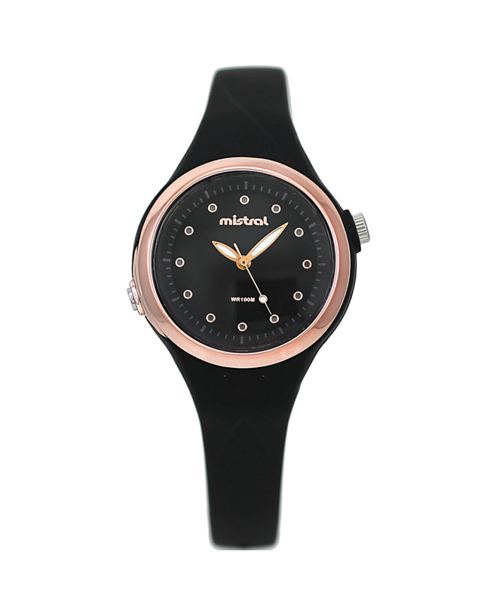 Reloj Mistral Fashion Silicona Negro 