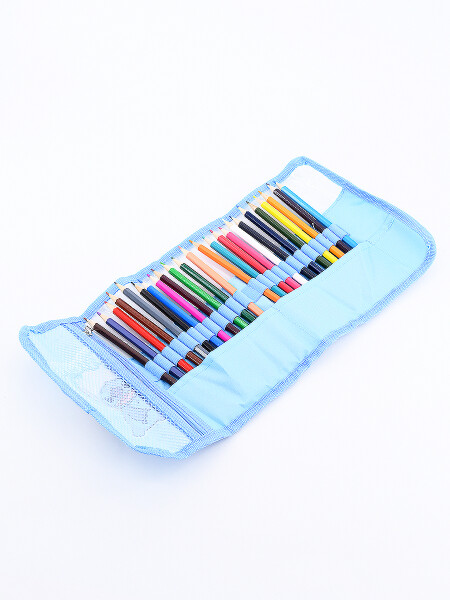 CARTUCHERA CON LAPICES STITCH ROSADO