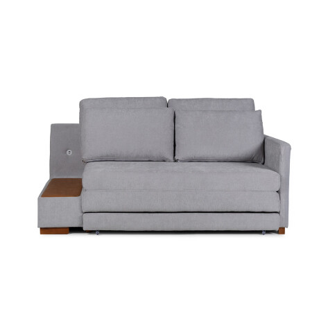 Sofá Cama Niki - Con mesa - Tela Microfibra 10286 (Gris)