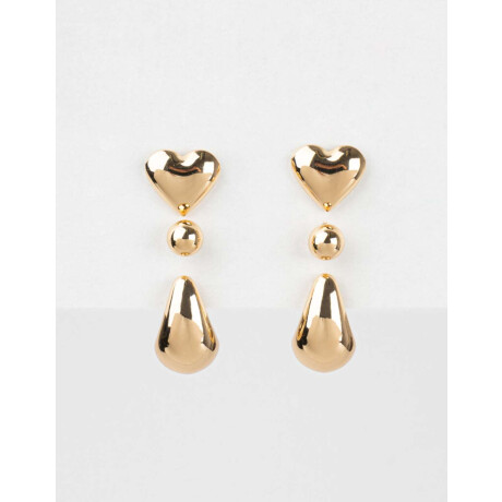 Set De Aros Gota Bubble Dorado