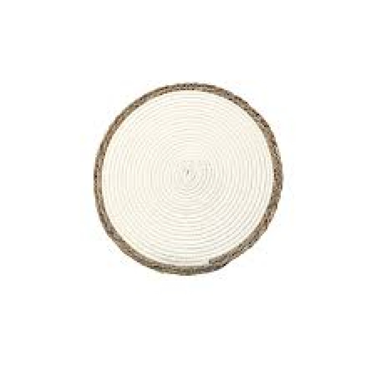 MANTEL INDIVIDUAL DE FIBRA NATURAL Y ALGODÓN Ø38CM BLANCO 