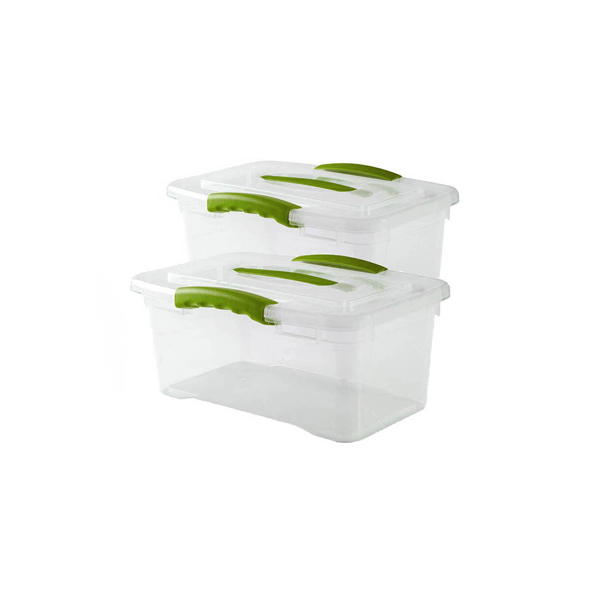 Set x2 Caja organizadora 6 lts Wenbox - TRANSPARENTE 