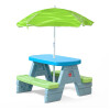 Mesa de picnic Sun & Shade con sombrilla Step2 Mesa de picnic Sun & Shade con sombrilla Step2
