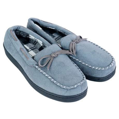 Pantufla tipo mocasin con suela de goma Pantufla tipo mocasin con suela de goma