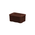 CAJA ORGANIZADORA SIMIL RATTAN N1 5,8 LITROS CAFÉ
