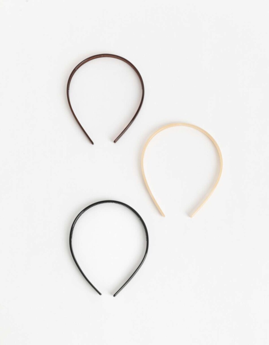 Set De Vinchas De Acrílico - Combinacion Tricolor 