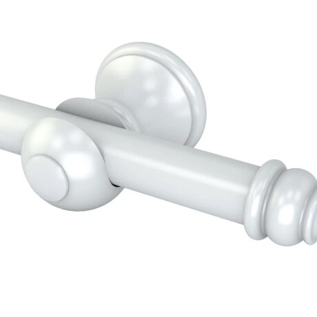 Barrote Cortina 3,50m 28mm + 2 soporte Blanco BLANCO