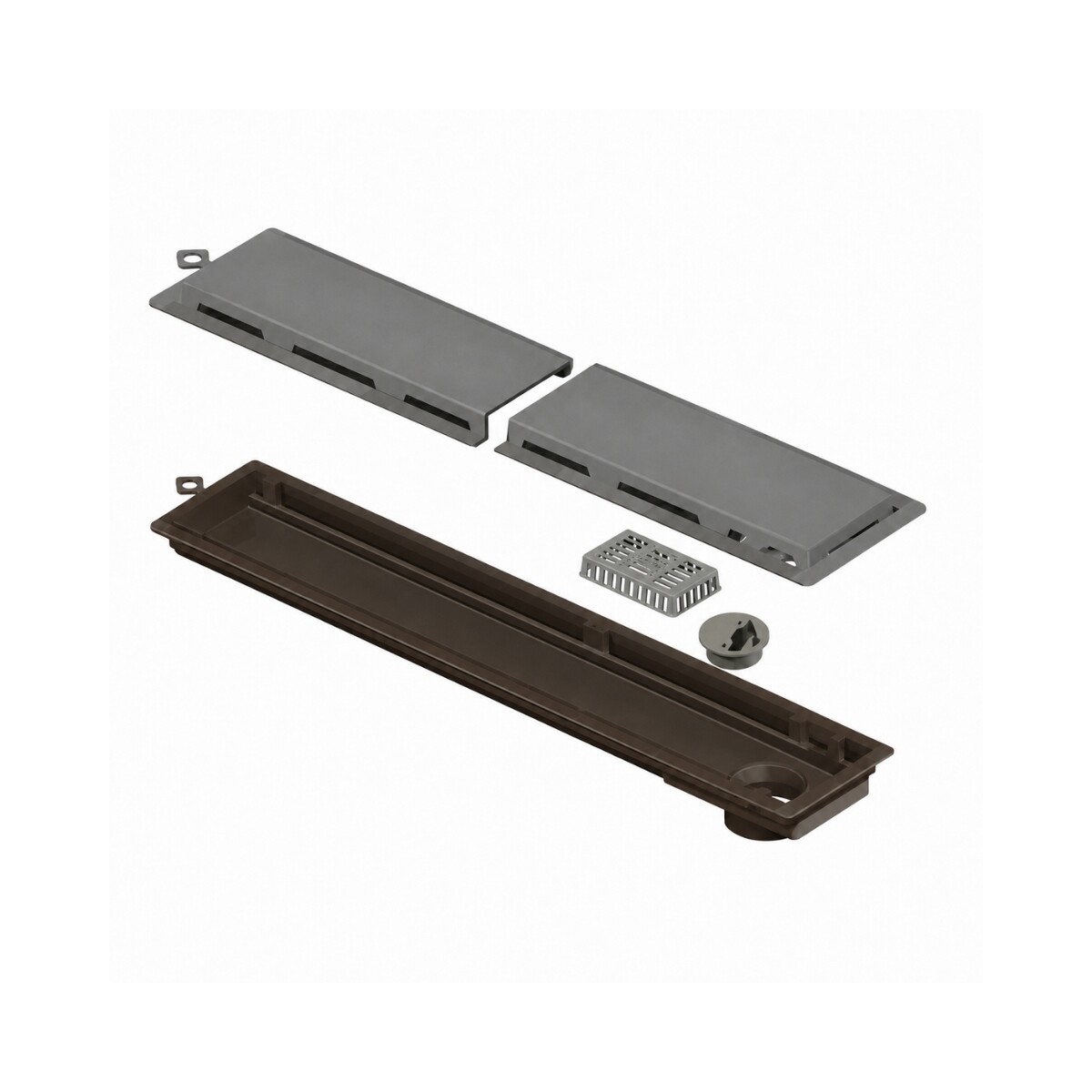 RECEPTACULO LINEAR PVC SIN SIFON TAPA GRIS Receptaculo Linear Pvc Sin Sifon Tapa Gris