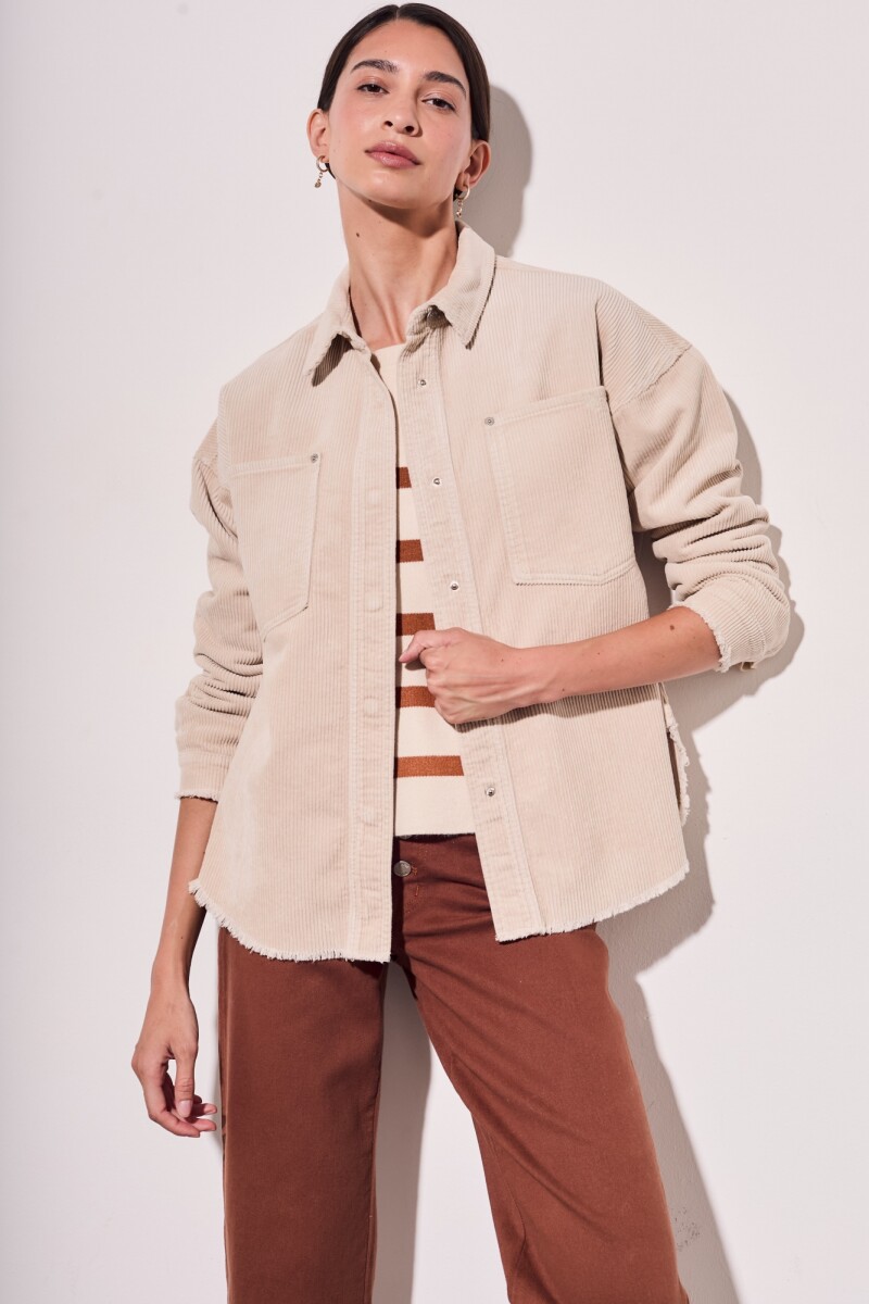 Sobrecamisa Corduroy Beige
