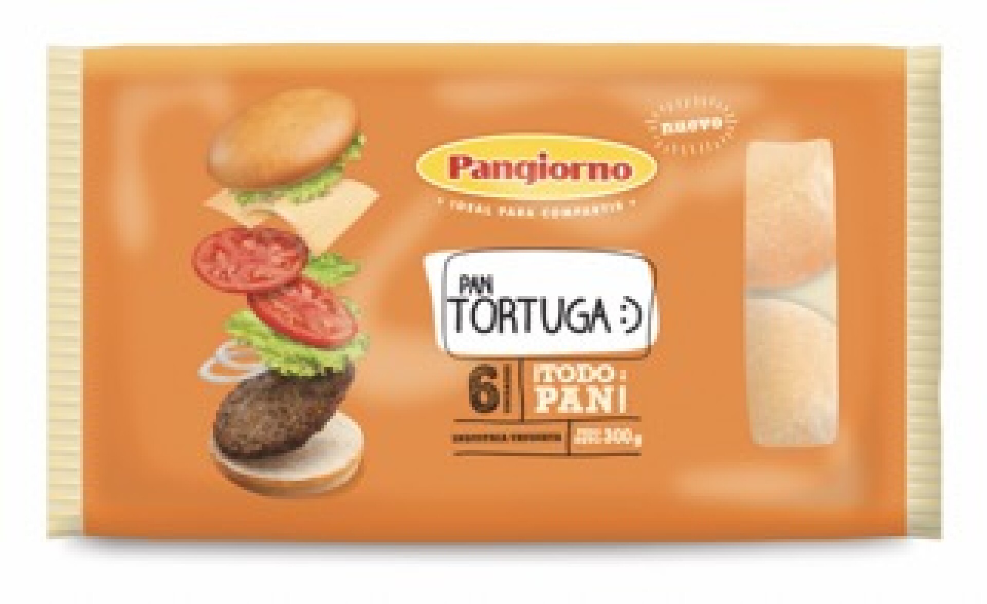 Pan tortuga Pangiorno - 6 uds. - 315 gr 