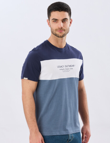 REMERA RAYADA DE ALGODÓN Piedra