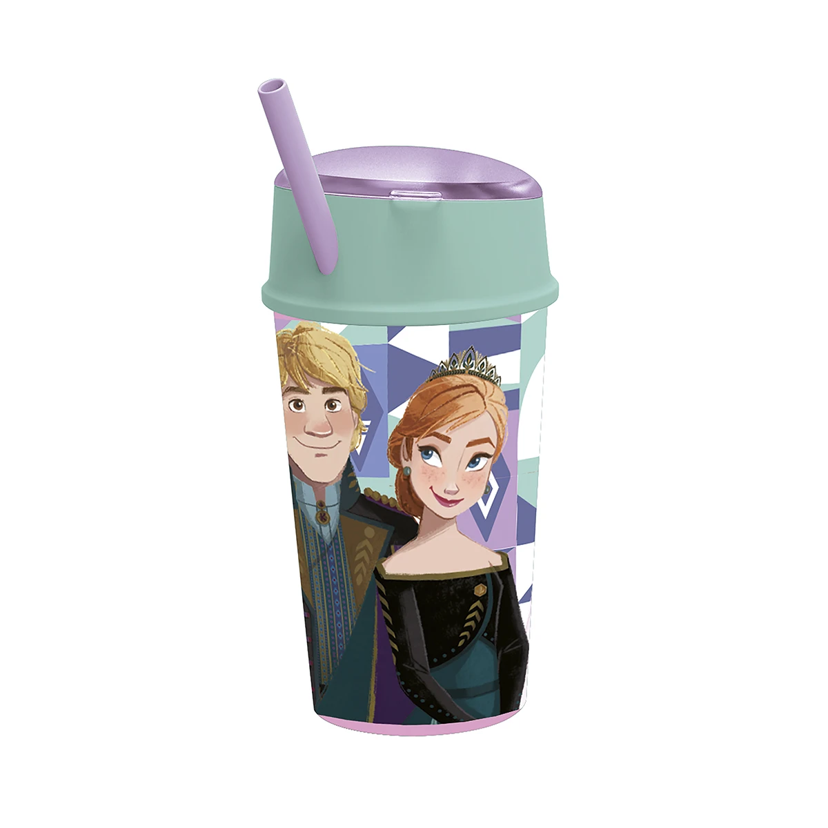 Vaso 2 en 1 Frozen, Pote + vaso de 400 ml 