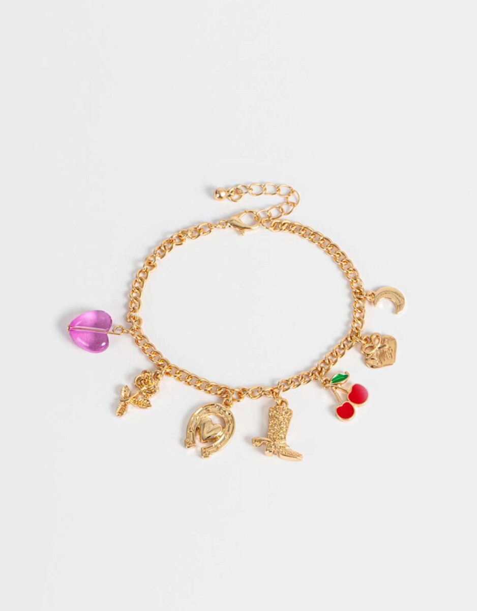 Pulsera Flexible Multidijes - Dorado 