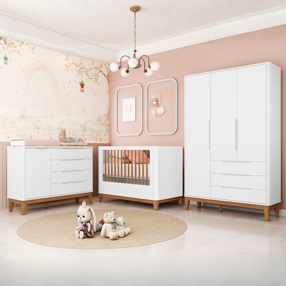 Ropero 3 puertas 3 cajones - Boom Blanco