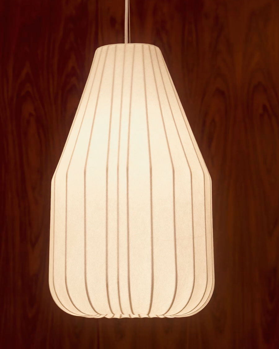 Lámpara de techo Somar de fibras sintéticas y varillas de acero Ø30 cm