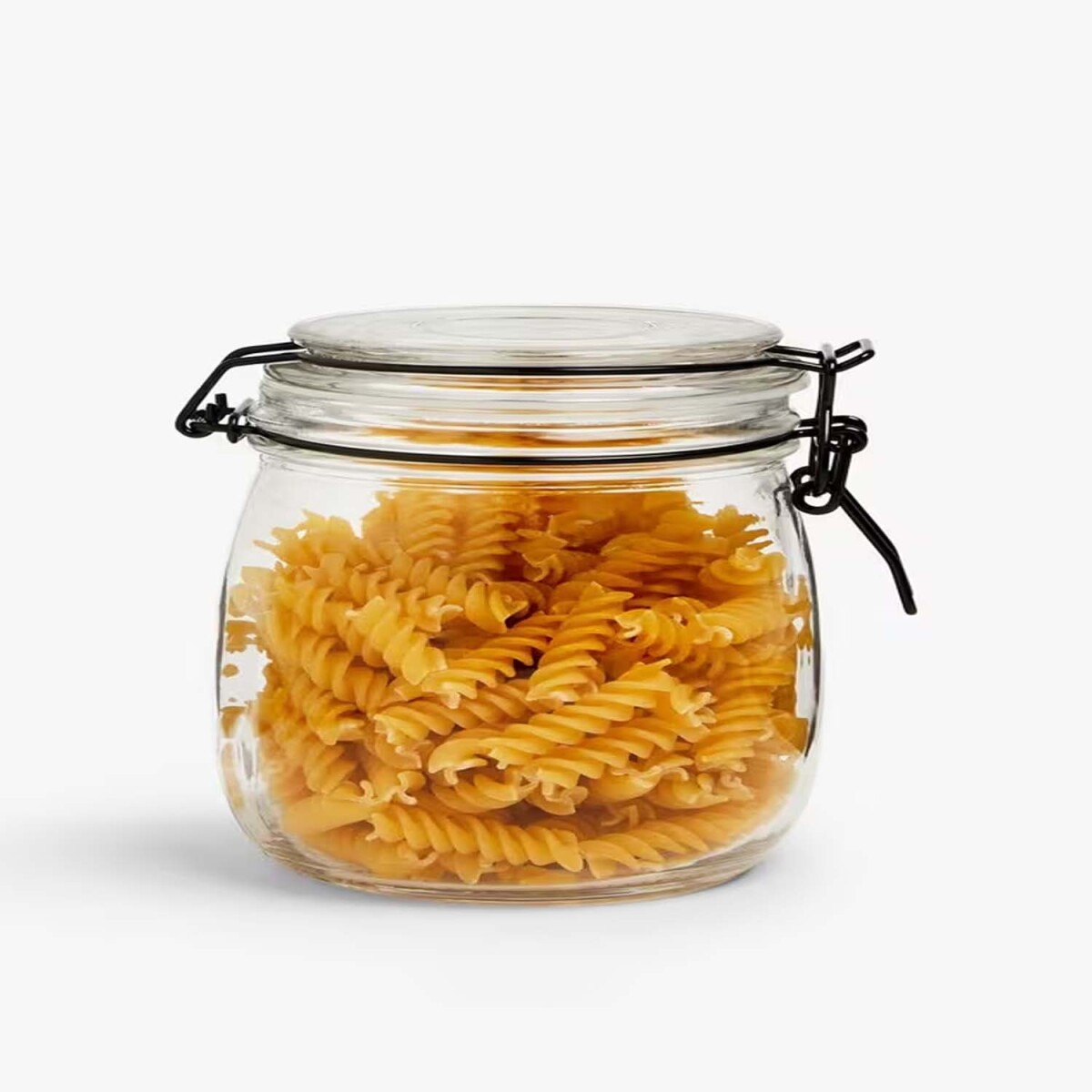 Frasco Recipiente Hermético en Vidrio 500Ml con Tapa Broche - Transparente 
