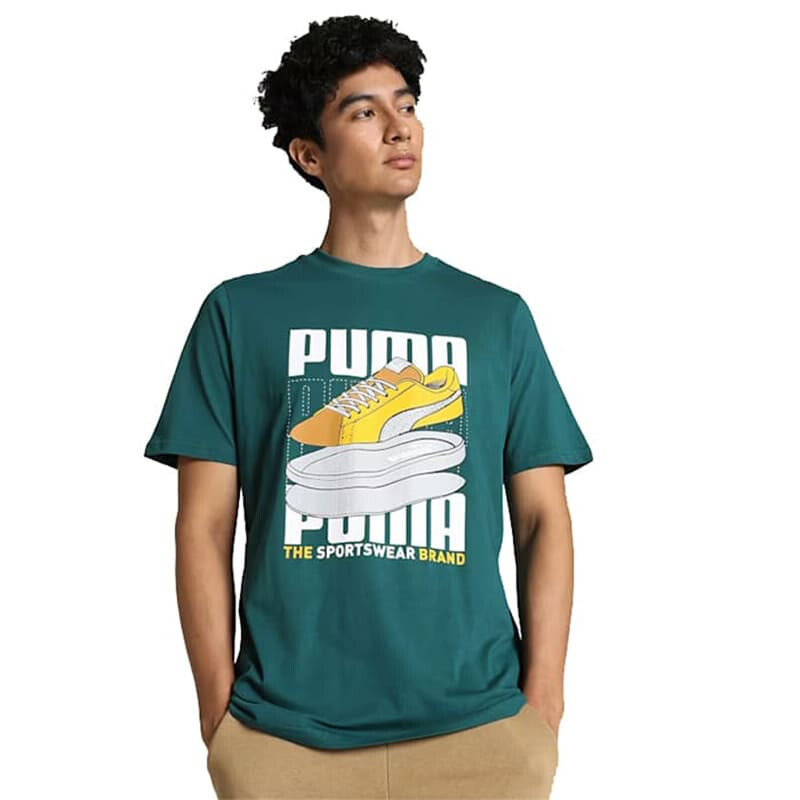 Remera Puma Graphics Vertical de Hombre - 677186 43 Verde