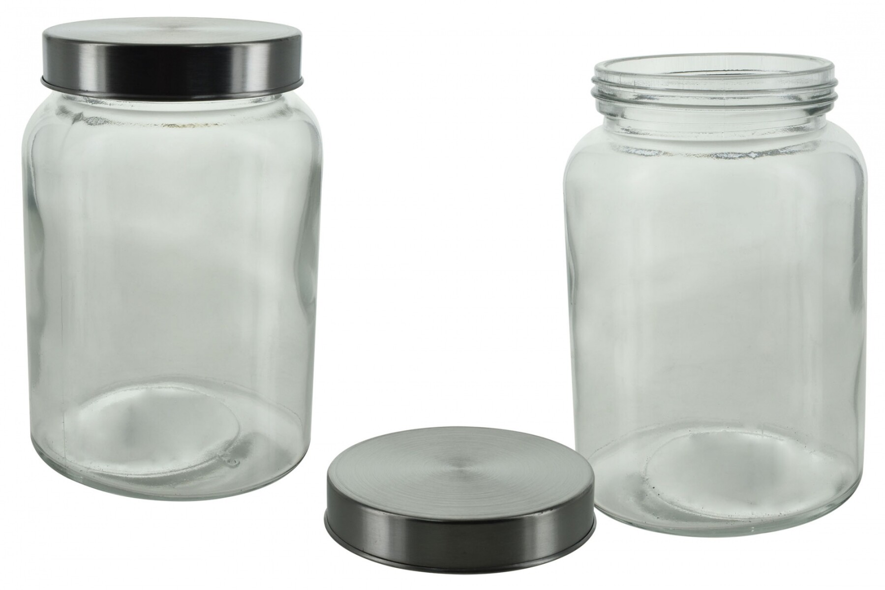 FRASCO DE VIDRIO CON TAPA METAL 