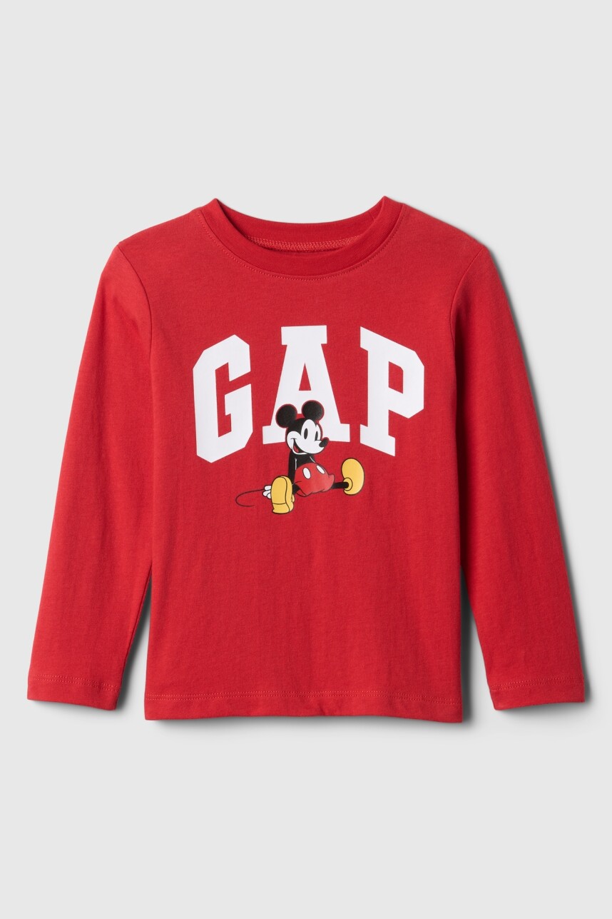 Remera Disney Manga Larga Toddler Niño Sp Dis Fam Red