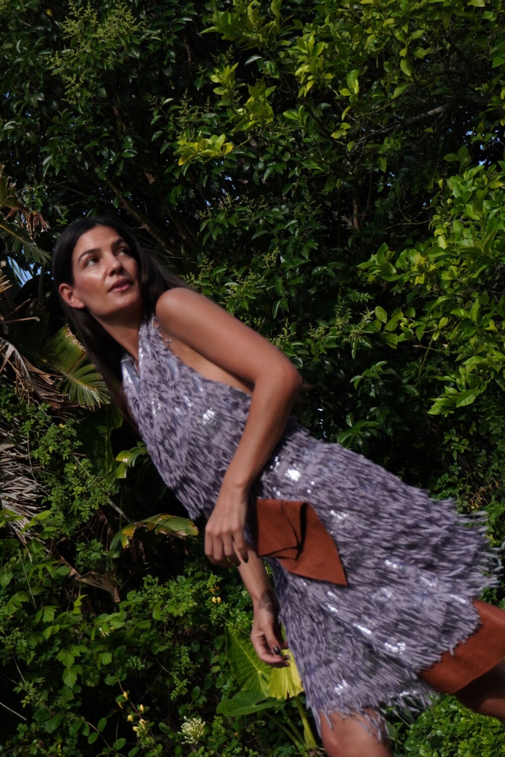 Mini Fringes Dress Lila