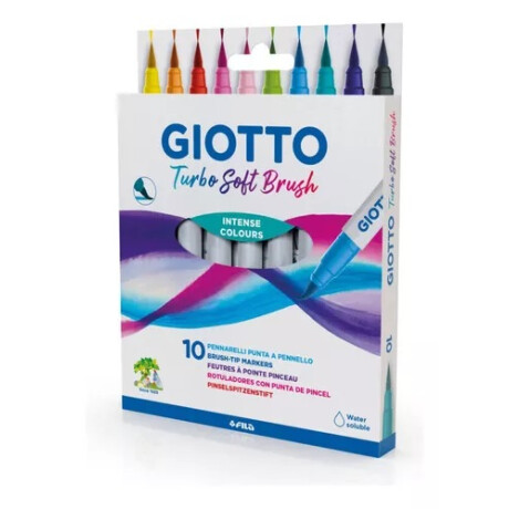 Marcadores Turbo Soft Brush Giotto 10 Colores Marcadores Turbo Soft Brush Giotto 10 Colores