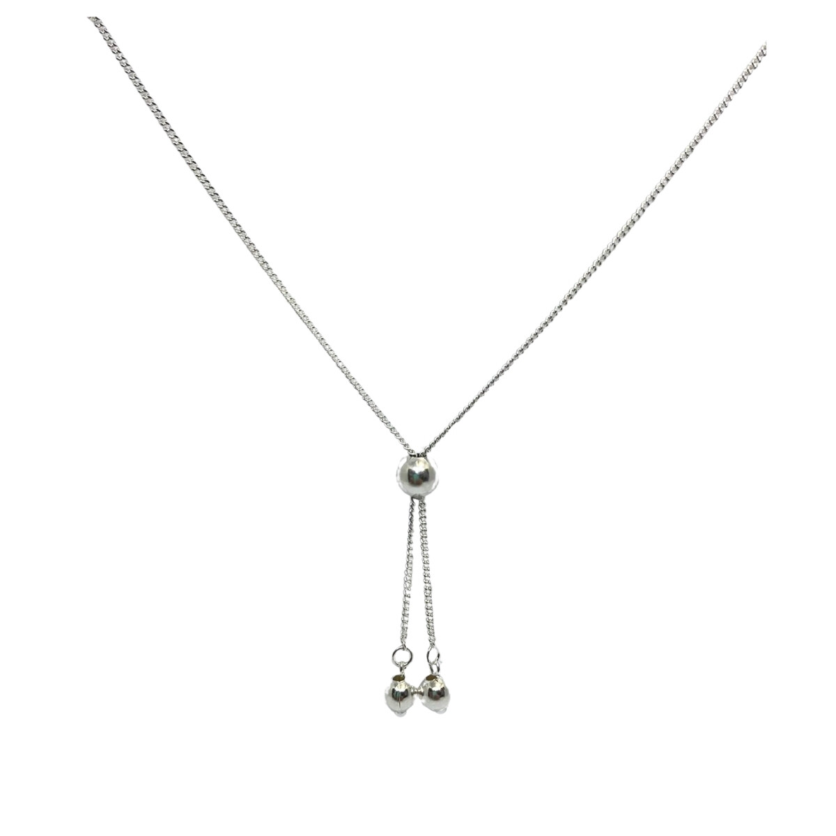 CONJUNTO DE PLATA , CADENA TIPO FORCE REDONDEADO FINO ,LARGO 60CM 